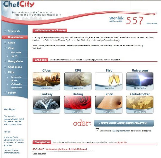 15 ChatCity | Chats mit Gastzugang